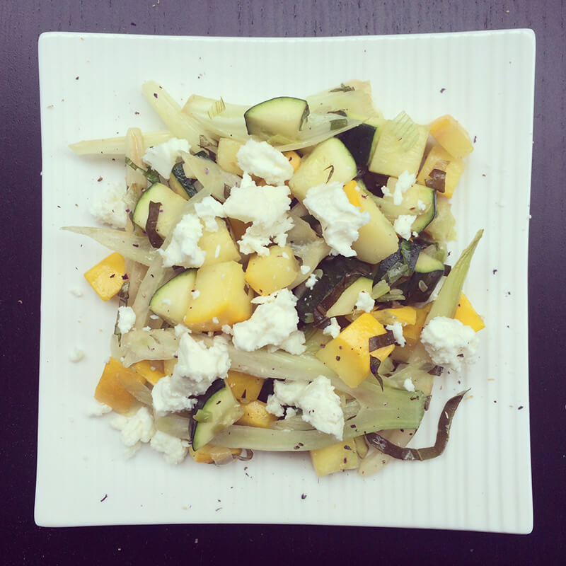 Recette de salade de fenouil à la courgette et feta