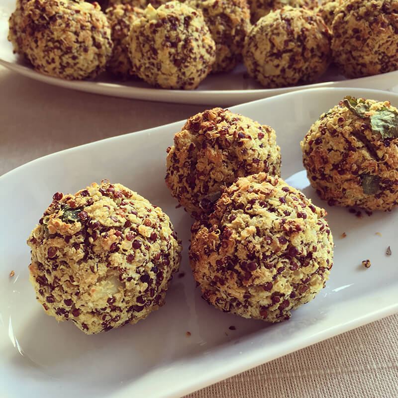 Falafels de quinoa à la noix de coco Falafels de quinoa à la noix de coco