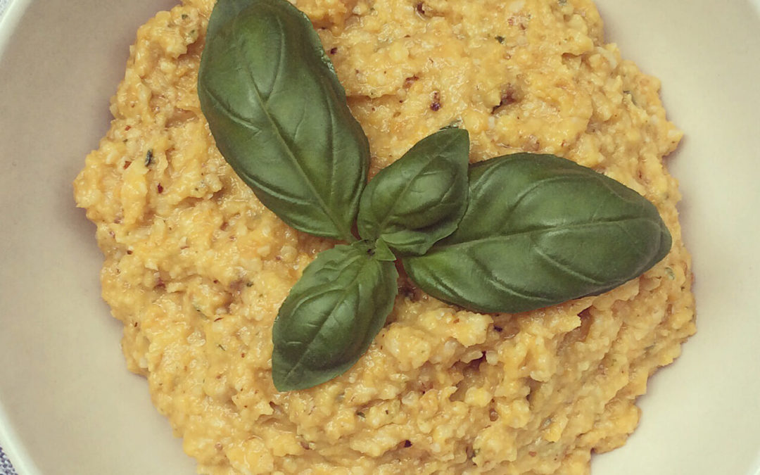 Pesto de courge aux amandes, parmesan & basilic