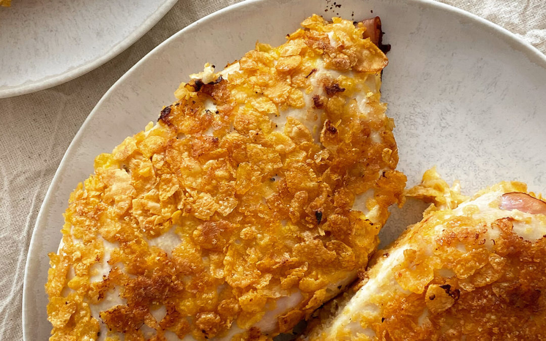 Cordons bleus de poulet aux cornflakes